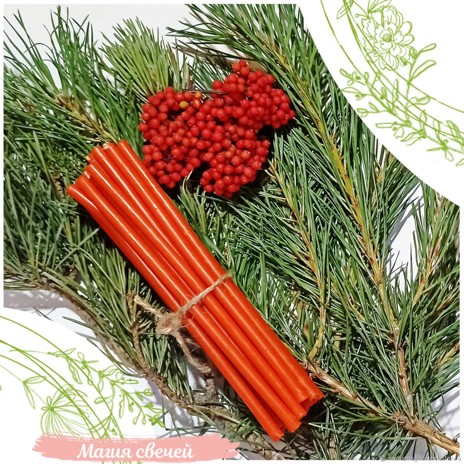 Оранжевые восковые свечи – купить онлайн на Ярмарке Мастеров – MAGOQRU ...