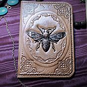 Notebook on rings leather 