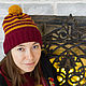 Шапка Гриффиндор вязаная с помпоном. Шапки. ArtKnitDesign Свитера Уизли. Ярмарка Мастеров.  Фото №6