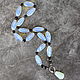Order A magnificent sautoir with a moonstone and black agate pendant. naturalkavni. Livemaster. . Necklace Фото №3