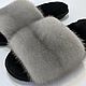 Slippers made of natural fur Mink and Sheepskin. Slippers. kupimeh. My Livemaster. Фото №6
