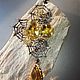 Golden Nets pendant with citrines. Pendant. dobrivolshebnik (dobrivolshebnik). Online shopping on My Livemaster.  Фото №2