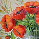 "Red poppies" oil Painting Flowers in a vase. Pictures. Kind paintings by Irina Belozerova. My Livemaster. Фото №4