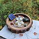 Деревянная тарелка - подставка. Хранение украшений. Gems for Art (Indianstones). Интернет-магазин Ярмарка Мастеров.  Фото №2