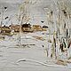  Зима в деревне интерьерная картина маслом. Картины. SvetlaShopArt. Ярмарка Мастеров.  Фото №4