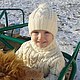 Теплый детский свитер с косами "Нежный". . Zaйko      Одёжки для Вашей крошки. Интернет-магазин Ярмарка Мастеров.  Фото №2