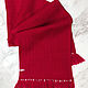 Knitted Unisex scarf with textured stripes and tassels Red-crimson. Scarves. Space Cat Knitting. My Livemaster. Фото №4