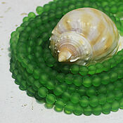 Материалы для творчества handmade. Livemaster - original item Beads 33 pcs Round 6mm Green Matte. Handmade.