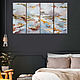 Conjunto de 4 pinturas, abstracción con textura y oro. Pictures. Annet Loginova. Интернет-магазин Ярмарка Мастеров.  Фото №2