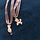 Кулон "Собачка" и "Кошечка" розового цвета. Кулон. Gleamnight jewelry. Интернет-магазин Ярмарка Мастеров.  Фото №2