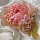 Silk flowers.Decoration brooch pin PINK CHRYSANTHEMUM. Brooches. Irina Vladi. Online shopping on My Livemaster.  Фото №2