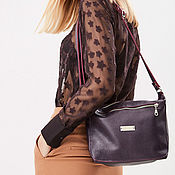 Сумки и аксессуары handmade. Livemaster - original item Purple shoulder strap Bag with Crossbody pocket. Handmade.