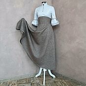 Одежда handmade. Livemaster - original item Half-sun skirt made of costume linen. Handmade.
