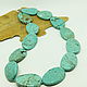 Order Beads Turquoise oval 43 cm. Selberiya shop. Livemaster. . Necklace Фото №3