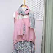 Одежда handmade. Livemaster - original item No№238 Summer linen set: top stole. Handmade.