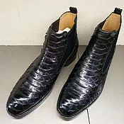 Обувь ручной работы handmade. Livemaster - original item Chelsea Python skin, in black, premium quality!. Handmade.