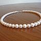 Freshwater Pearl Necklace (white) Class AAA and 925 silver, Necklace, Sergiev Posad,  Фото №1