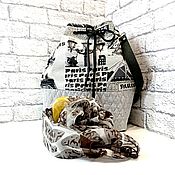 Handmade bag in urban style with adjustable handle