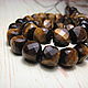 Tiger eye faceted square, 9 mm cube. Beads1. Elena (luxury-fittings). My Livemaster. Фото №5