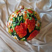 Стеклянный шар "Ромашки и полевые цветы"