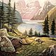  Горный пейзаж "Озеро в горах" 50 на 60 см. Картины. Olga Bordunova. Ярмарка Мастеров.  Фото №4