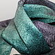 Men's felted Emerald scarf with blueberries. Scarves. Юлия Левшина. Авторский войлок COOLWOOL. My Livemaster. Фото №5