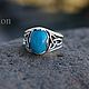 Ring with turquoise and triquetrum. Ring. Nomikon - Oleg Sobolev. Online shopping on My Livemaster.  Фото №2