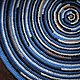 Круглый ковер синий коричневый бежевый Галактика. Ковры. Pompon - вязаный текстиль для дома. Ярмарка Мастеров.  Фото №6