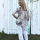 Blouse Summer wind - EcoPrint, silk/cotton. Blouses. studiya. My Livemaster. Фото №5