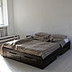 Кровать-подиум "Дубонос", массив дуба с тремя ящиками. Кровати. Семейная мастерская 'Панихин'. Ярмарка Мастеров.  Фото №4