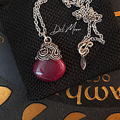 Украшения handmade. Livemaster - original item Pendant with a stone Indian ruby 
