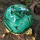  малахит Уникальность, 4.9 см, натуральные камни. Шар. Amulet-Stone (AS). Ярмарка Мастеров.  Фото №4
