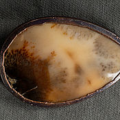Украшения handmade. Livemaster - original item Copper brooch with moss agate No. 5.. Handmade.