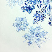 Картины и панно handmade. Livemaster - original item Snowflakes, watercolor. Handmade.