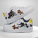 Кроссовки белые, кастом обуви, Nike Air Force, унисекс, ручная роспись, Кроссовки, Волжский,  Фото №1