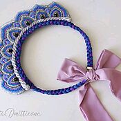 Украшения handmade. Livemaster - original item Necklace: Necklace embroidered with beads in lilac tones. Handmade.
