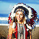 Indian headdress Fiery Sun. Hat Indian. Ritual attributes. KolibriLeather. Online shopping on My Livemaster.  Фото №2