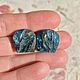 Неоновый апатит парные кабошоны. Кабошоны. Gems for Art (Indianstones). Интернет-магазин Ярмарка Мастеров.  Фото №2