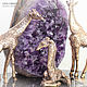 Noble giraffes made of bronze with amethyst as a gift to the head. Sculpture. Miner premium - Ltd Moscow (mineralpremium). My Livemaster. Фото №6