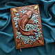 Leather notebook "KOI FISH" with initials, Notebooks, Krivoy Rog,  Фото №1