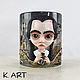 Ceramic mug decorated with handmade from polymer clay Beetlejuice, Mugs and cups, Yaroslavl,  Фото №1
