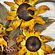 Объемная картина из кожи Подсолнухи. Панно из кожи. Картины. Светлана Ланская. Ярмарка Мастеров.  Фото №9