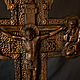 La cruz tallada con la crucifixión de. En el soporte. La nuez. Icons. ikon-art. Ярмарка Мастеров.  Фото №6