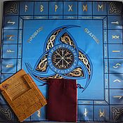 Фен-шуй и эзотерика handmade. Livemaster - original item Copy of Copy of Copy of Tablecloth runic divination 40х40. Handmade.