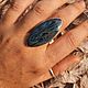 Кольцо с синим обсидианом. Кольца. Vadjra-jewelry. Ярмарка Мастеров.  Фото №4