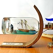 Модели: Корабль в бутылке галеон Золотая лань