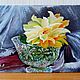 ' Flowers in crystal ' oil 18/24. Pictures. Anji's favourite pictures (anzhela-a). Online shopping on My Livemaster.  Фото №2