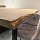 Обеденный стол лофт из массива граба. Столы. Akutrau Woodworking. Интернет-магазин Ярмарка Мастеров.  Фото №2