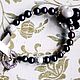 Bracelet No. №4 - black, white pearl, amethyst. Bead bracelet. Soaphand-made. My Livemaster. Фото №4