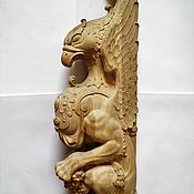 Для дома и интерьера handmade. Livemaster - original item Decorative carved newel staircase Griffin. Handmade.